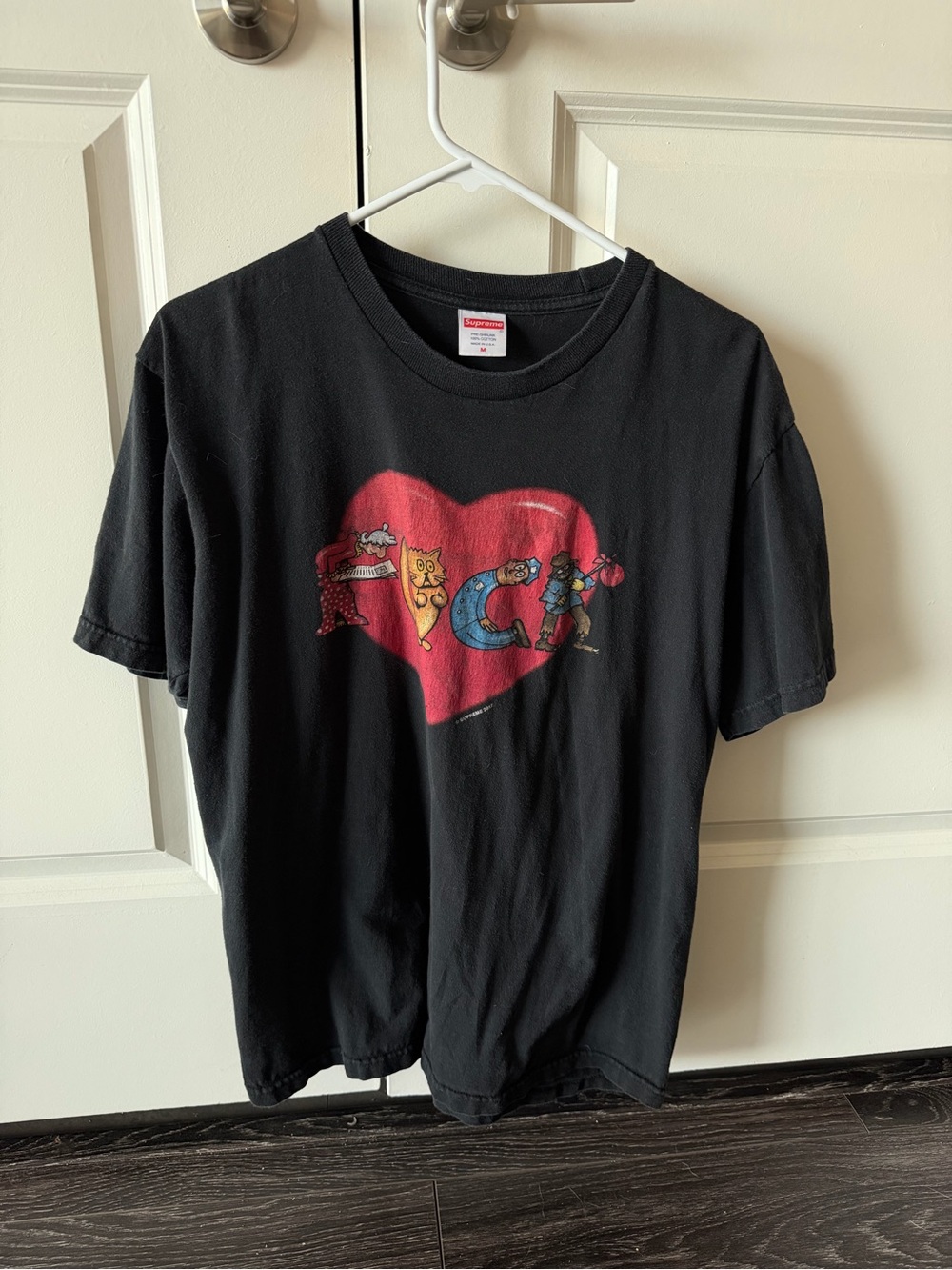 Supreme F*CK LOVE Black Heart Graphic Tee